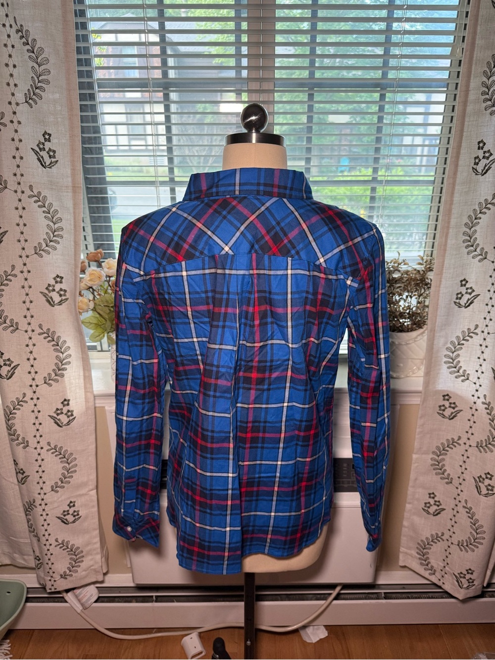 Talbot Classic Blue Plaid Button-Up Shirt - Picture 2 of 4